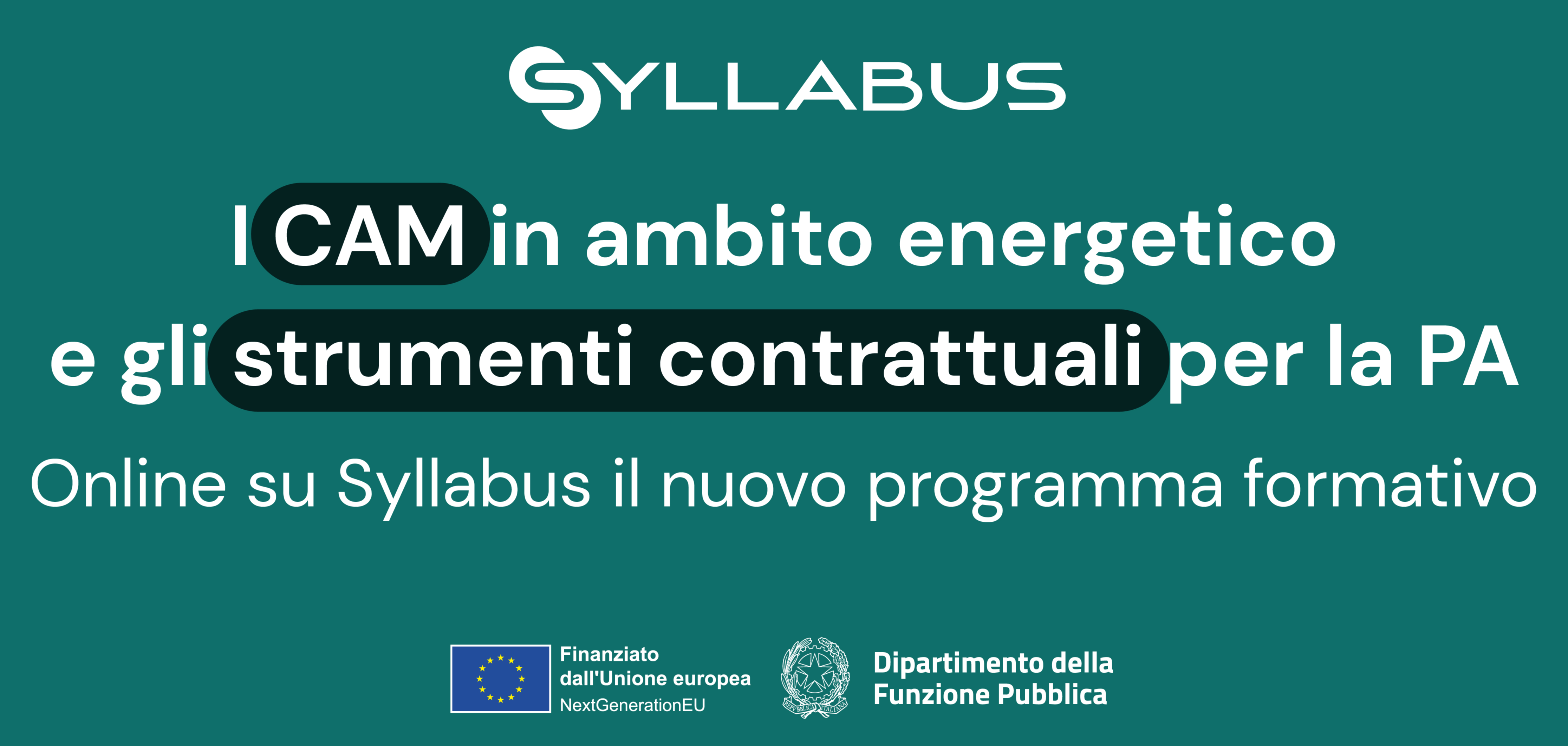Syllabus: nuovo corso sui CAM e la transizione energetica per la PA